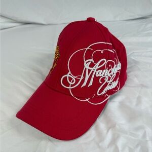 Manchester United Red Embroidered Baseball Cap